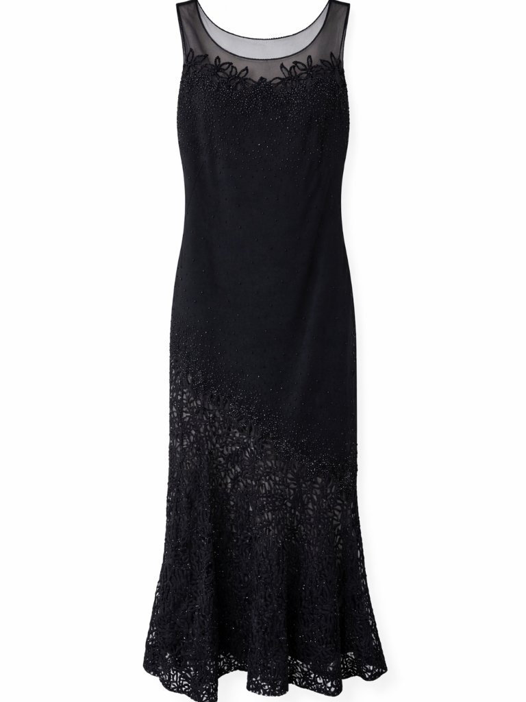 La Femme Black Beaded Formal Gown Size 10